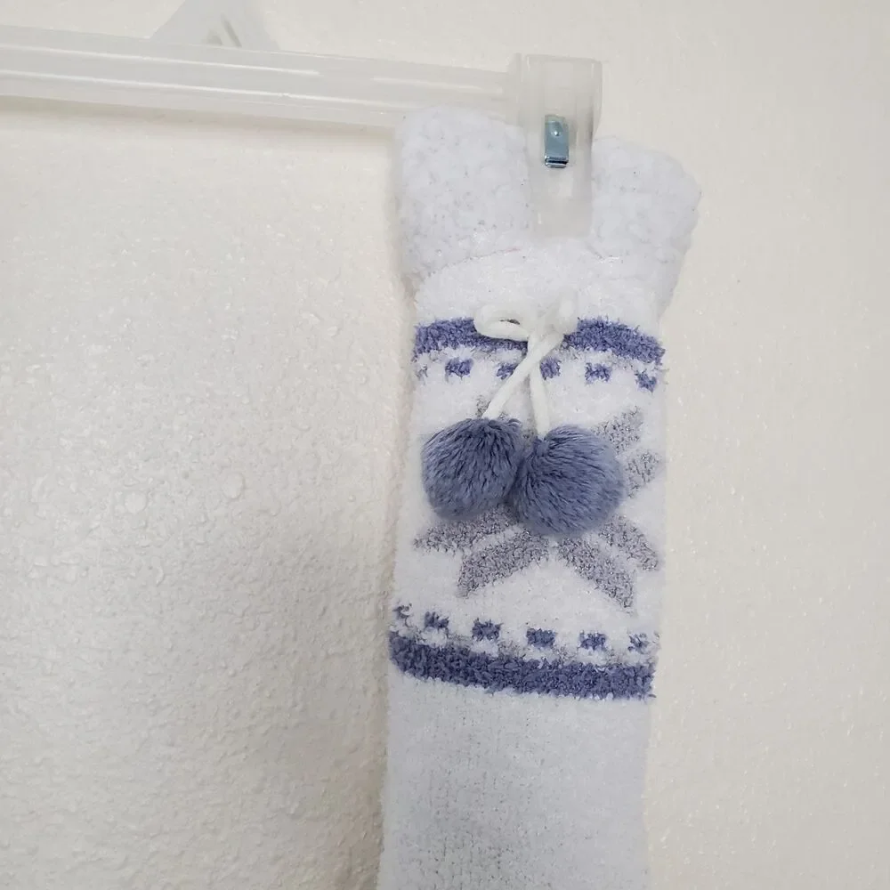 Cuddl Duds Sherpa Lined Critter Socks, Womens Size 4-10 Unicorn White‎
